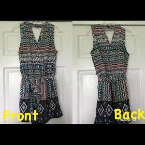 Aztec patterned romper